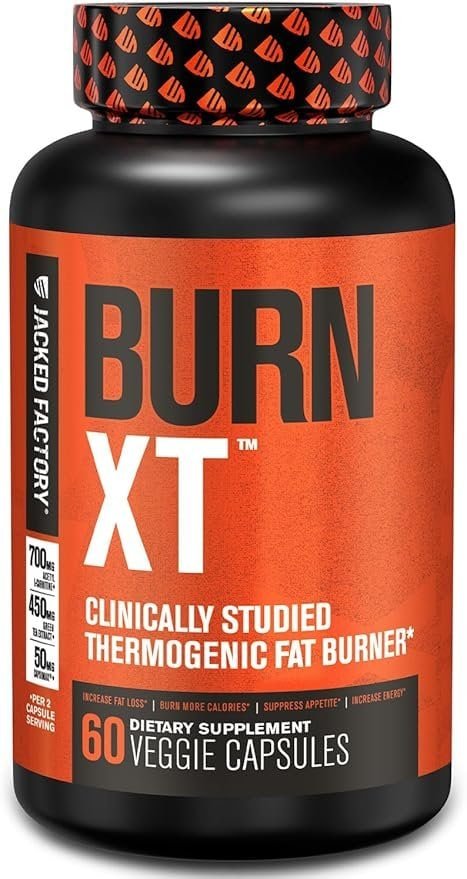 Jacked Factory Burn-XT Clinically Studied Fat Burner & Weight Loss Supplement