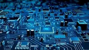 Modern computer motherboard with circuitry and components for PC building.