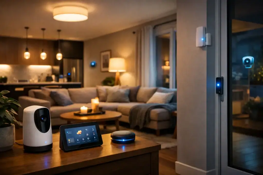 Smart home sensors for enhanced security and automation.