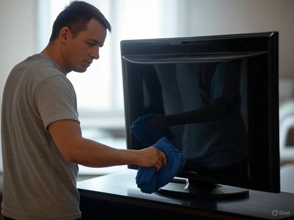 clean the back of the tv - how to setup govee tv backlight