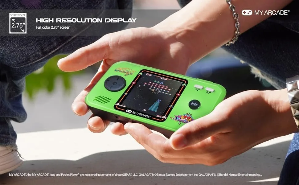 features of My Arcade Atari Pocket Player Pro