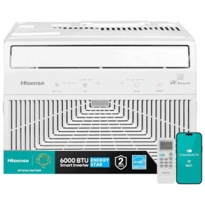 Hisense WCT06W25A Window Air Conditioner, 6,000 BTU, White