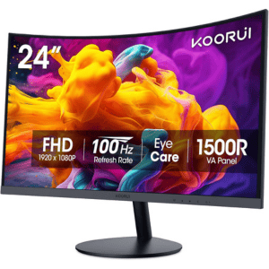 KOORUI 24 inch Curved Monitor