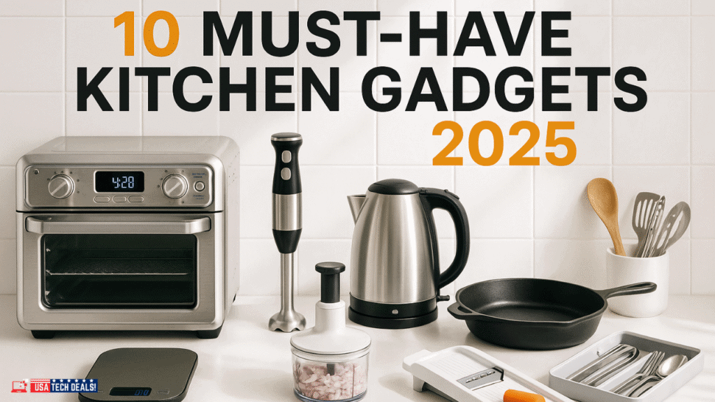 Stainless steel kitchen appliances and gadgets for modern cooking in 2025.