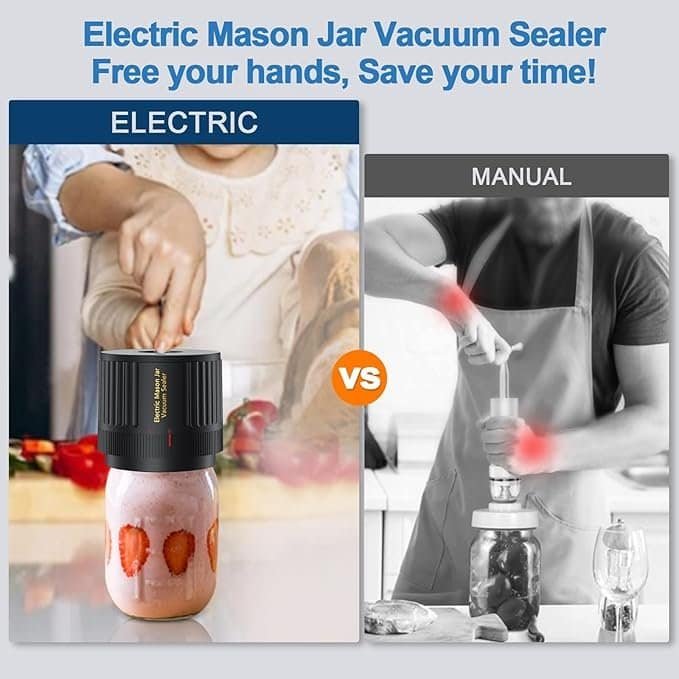 1. Electric Mason Jar Vacuum Sealer for hands-free food preservation.