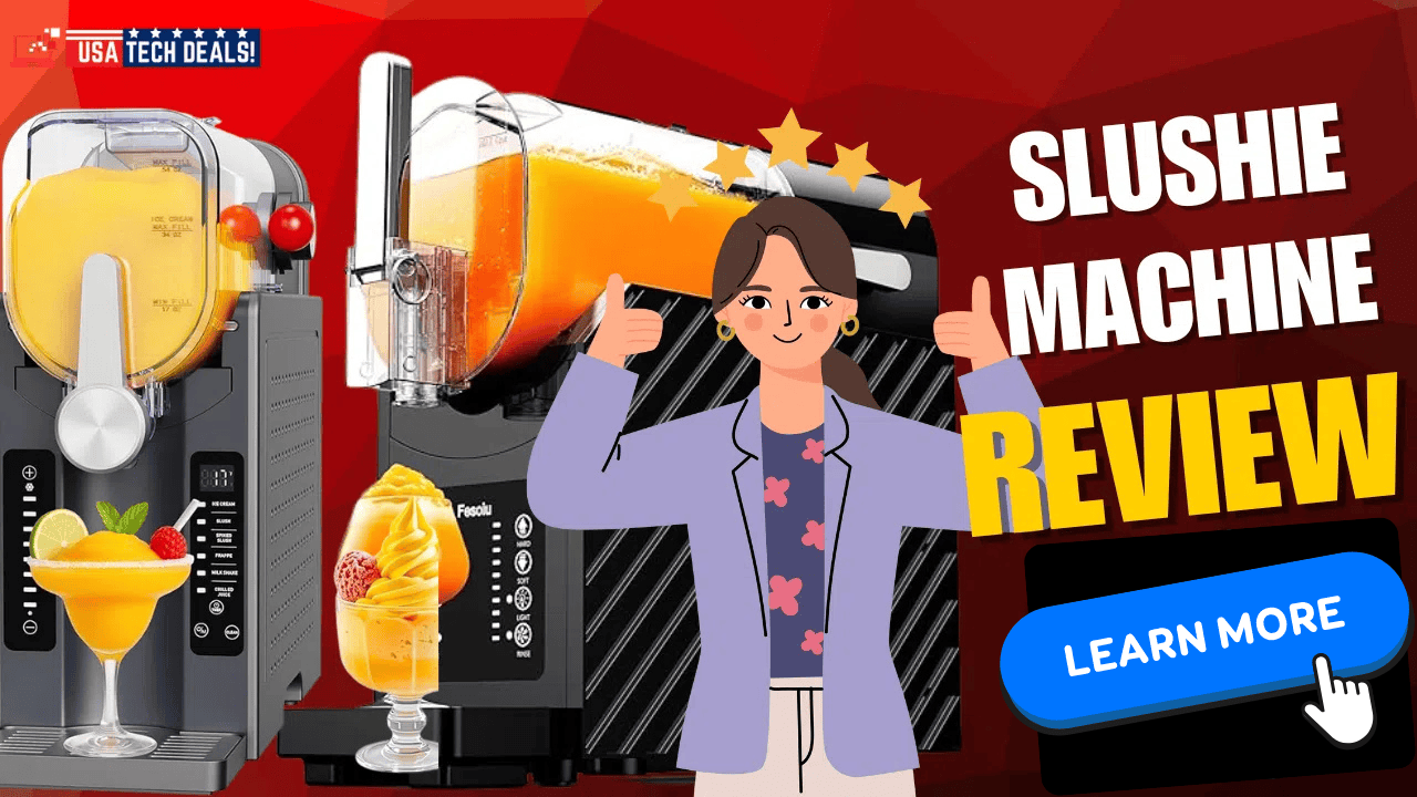 Bright slushie machine for delicious cold beverages, perfect for home or commercial use.