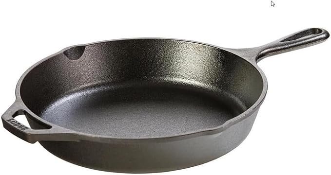 Cast iron skillet for cooking and frying, durable and heat-retentive cookware, USA Tech Deals.