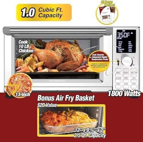 Nuwave Bravo Air Fryer Toaster Smart Oven 4