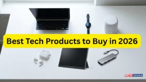 Best tech products to buy in 2026 — 6 picks including MacBook Air M4, Sony WF-1000XM6, Apple Watch Series 10, LG 4K monitor, TP-Link Deco BE65, and Anker USB-C hub