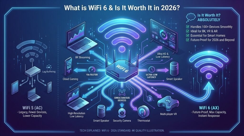 Modern WIFI 6 routers with fast speeds and low latency for home, gaming, and work under $100.