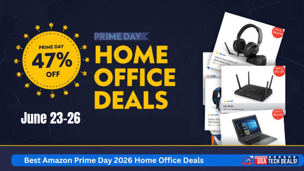 Amazon Prime Day 2026 home office deals roundup featured image showing tech products for remote workers and freelancers