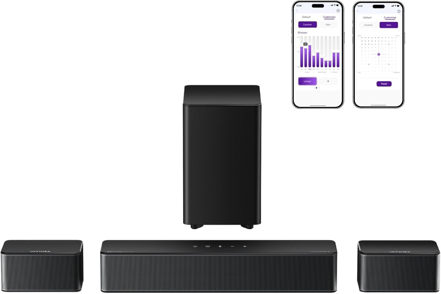 ULTIMEA Poseidon D60 5.1 Soundbar with Surround Speakers and Wireless Subwoofer