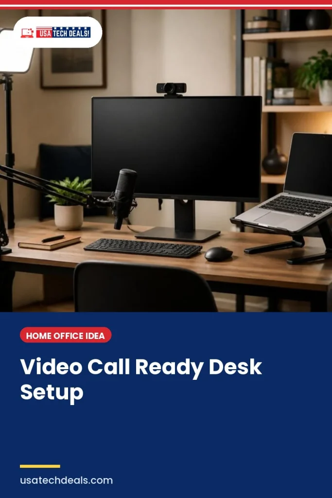 Video Call Ready Desk Setup | USA Tech Deals
